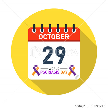 World Psoriasis Day October 29 Calendar Graphic Design. World Psoriasis Day October 29 Calendar Graphic Design. 130694216