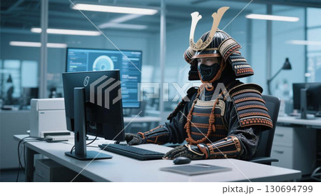 オフィスで働く侍 オフィスで働く侍 130694799