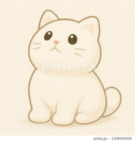 お座り猫 130695009