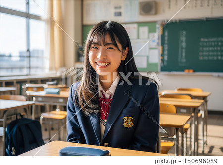 希望に満ちた学園生活をエンジョイしている生徒-日本の学校 希望に満ちた学園生活をエンジョイしている生徒-日本の学校 130696089
