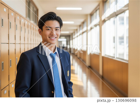 希望に満ちた学園生活をエンジョイしている生徒-日本の学校 130696098