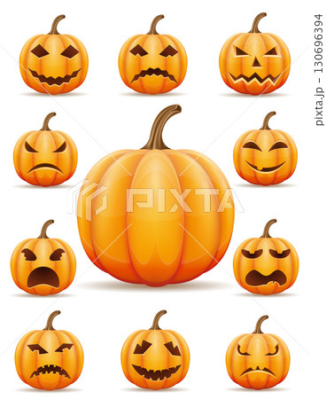 pumpkin halloween celebration cartoon stock vector illustration 130696394