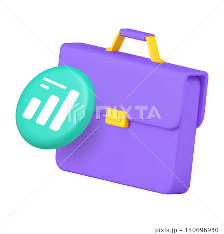 3d Realistic Icon Briefcase And Growth Chart For Business Analytics And Data Interface 3d Realistic Icon Briefcase And Growth Chart For Business Analytics And Data Interface 130696930