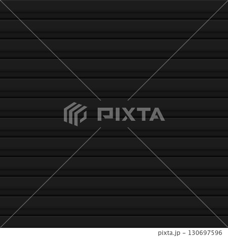 Shutter door background. Metal black roll doors. Closed blinds. Steel garage, shop, warehouse, store gates. Realistic vector illustration 130697596