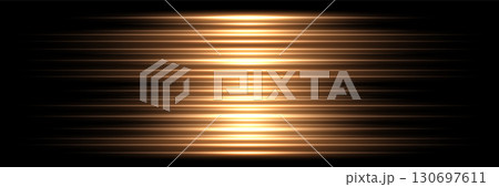 Abstract gold light speed effect lines on black background. Game futuristic shiny pattern with flowing bright orange rays on dark. Modern technology vector illustration Abstract gold light speed effect lines on black background. Game futuristic shiny pattern with flowing bright orange rays on dark. Modern technology vector illustration 130697611