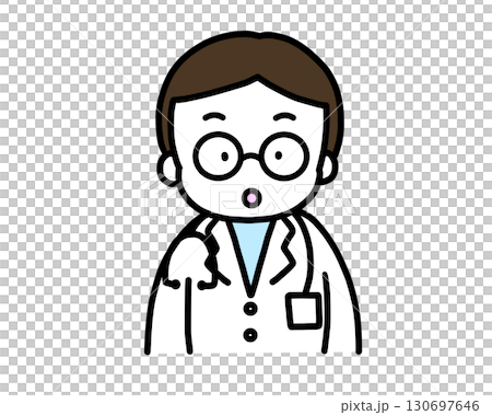 簡單可愛的醫生插畫 簡單可愛的醫生插畫 130697646