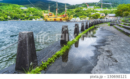夏の芦ノ湖・湖畔の風景【神奈川県・箱根町】 130698121