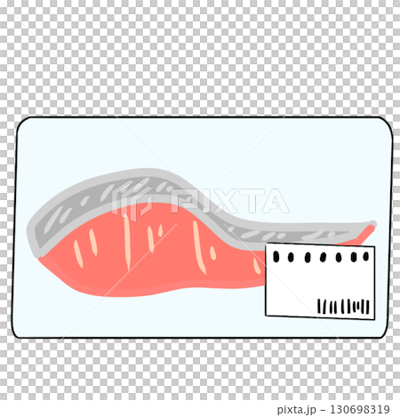 包裝好的鮭魚片，簡單 130698319