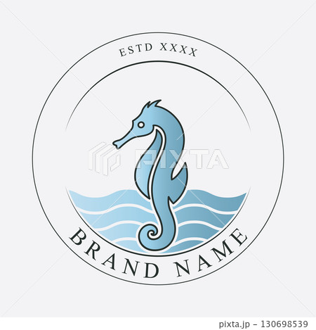 Sea Horse Logo Design 130698539