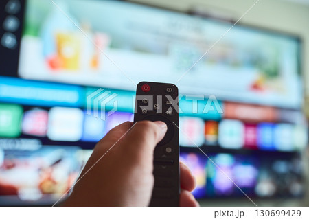 Adjusting settings on a smart television 130699429