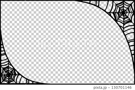 Gothic style spider web frame horizontal background material. 130701146