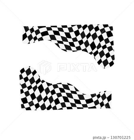 Checkered Racing Flags Waving Black and White Race Finish Signals free vector illustration Checkered Racing Flags Waving Black and White Race Finish Signals free vector illustration 130701225