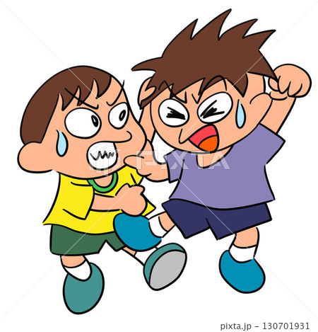 けんか 子供 男の子 イラスト けんか 子供 男の子 イラスト 130701931