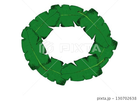 Tropical jungle oval ellipse frame with forest liana leaves. Graphic vector natural oval border, dense and thriving rainforest environment photo frame Tropical jungle oval ellipse frame with forest liana leaves. Graphic vector natural oval border, dense and thriving rainforest environment photo frame 130702638