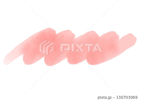 水彩風のアンダーラインイラスト　ピンク 130703069