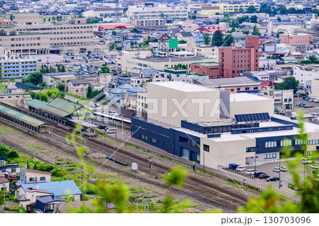 瞰望岩から眺める北海道遠軽町の展望と町の風景 130703096