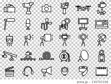 象形圖 - 廣播、視訊和音訊 130703108