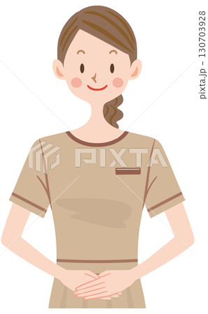 クリニックの受付の女性のイラスト 美容 医療 クリニックの受付の女性のイラスト 美容 医療 130703928