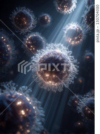 lowing biological cells or viruses emitting radiant energy and light trails in a dark fluidic environment lowing biological cells or viruses emitting radiant energy and light trails in a dark fluidic environment 130704080