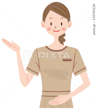 化粧品の販売員 美容クリニックの受付の女性のイラスト 化粧品の販売員 美容クリニックの受付の女性のイラスト 130704226