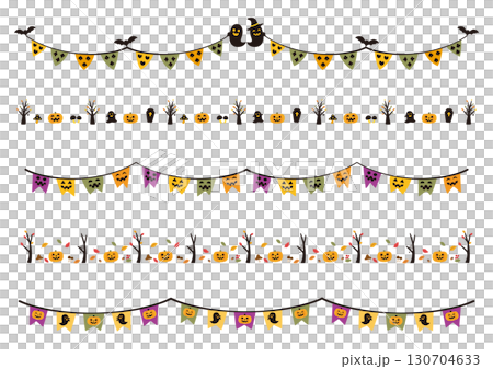 Material - Halloween Garland 2025 Vector Material - Halloween Garland 2025 Vector 130704633