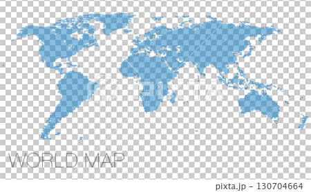 以非洲為中心的虛線世界地圖 130704664