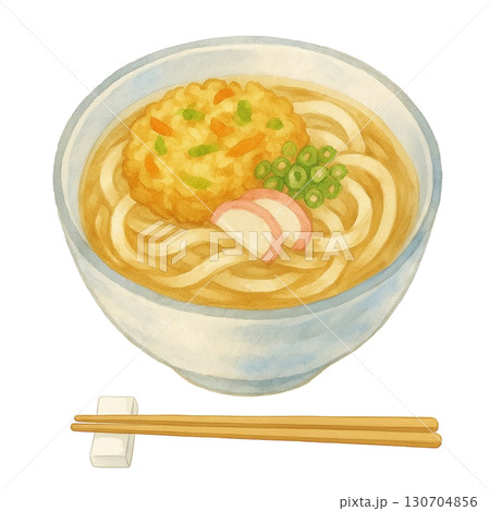 かき揚げうどんのイラスト/タイプ2 かき揚げうどんのイラスト/タイプ2 130704856