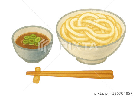 つけうどんのイラスト つけうどんのイラスト 130704857
