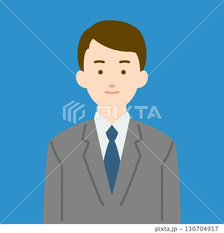 ビジネスマン男性の正面イラスト 130704917