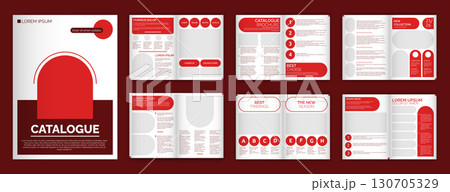 Product catalog design. Corporate booklet layout. Modern business portfolio. Minimal advertising. Creative proposal cover. Shop brochure. Text and blank frames. Vector infographic garish templates set Product catalog design. Corporate booklet layout. Modern business portfolio. Minimal advertising. Creative proposal cover. Shop brochure. Text and blank frames. Vector infographic garish templates set 130705329