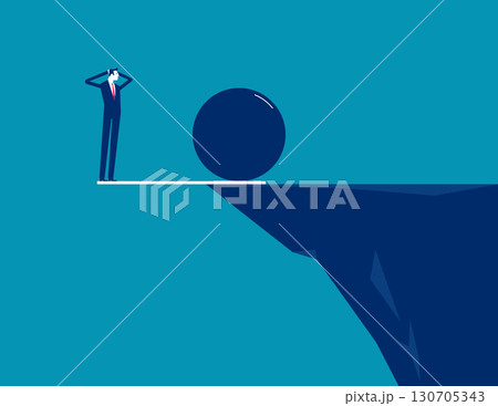 Debt. Businessman with debt problems and debt risks Debt. Businessman with debt problems and debt risks 130705343