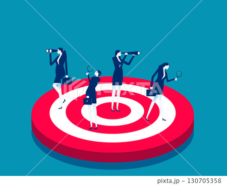 Target. Successful business team with business goals 130705358