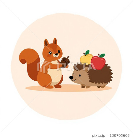 にんじんを食べるリス にんじんを食べるリス 130705605