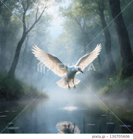 飛び立つ白鳥 130705606