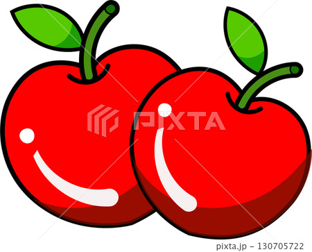 2個のリンゴ 130705722