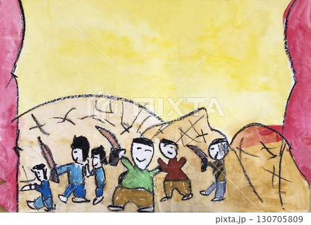 子どもが描いた絵　学芸会 130705809