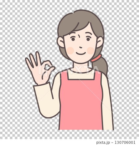 發出好標誌的家庭主婦 130706001