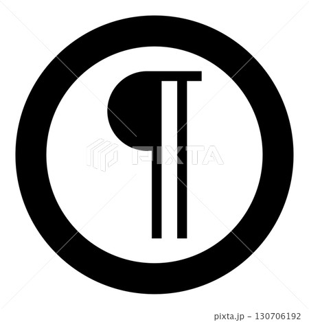 Paragraph sign Editable pilcrow text symbol typing element icon in circle round black color vector illustration image solid outline style Paragraph sign Editable pilcrow text symbol typing element icon in circle round black color vector illustration image solid outline style 130706192
