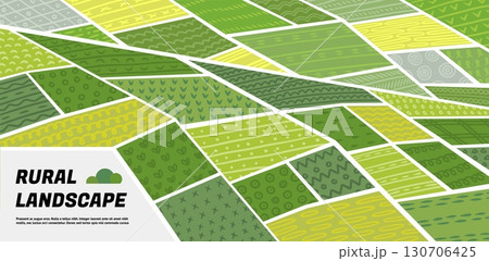 Agriculture pattern. Farm field background. Grassland or abstract tea mountain patchwork. Agro farmland. Countryside green plantation. Squares ornament. Vector rural landscape banner Agriculture pattern. Farm field background. Grassland or abstract tea mountain patchwork. Agro farmland. Countryside green plantation. Squares ornament. Vector rural landscape banner 130706425