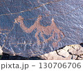 Ancient petroglyphs carved on rock in Kazakhstan, open-air archaeological monument 130706706