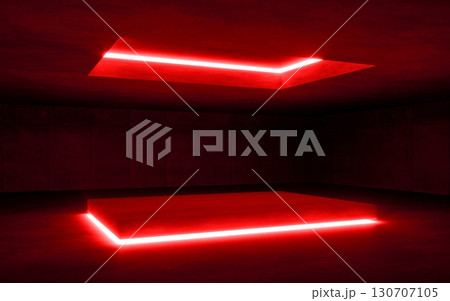 red modern lighting with interior empty space, 3d rendering sci-fi concept red modern lighting with interior empty space, 3d rendering sci-fi concept 130707105