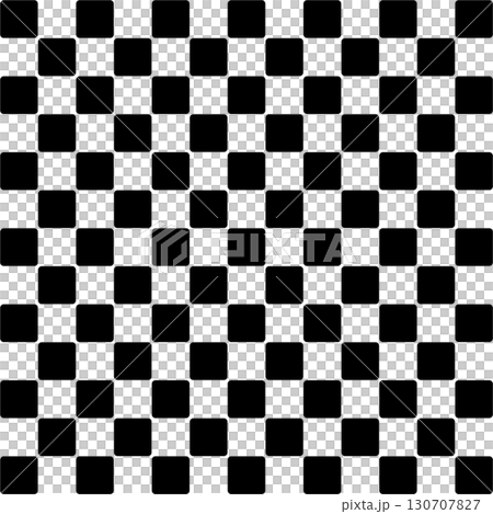 Black and white checkered pattern with slightly rounded corners, 169 squares 130707827