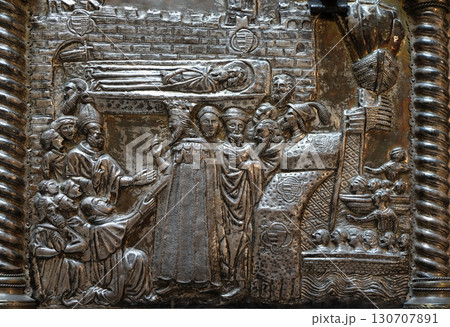 Bass relief with images from the life of St. Simeon, Saint Simeons chest at the atrium of Croatian Academy of Sciences and Arts in Zagreb Bass relief with images from the life of St. Simeon, Saint Simeons chest at the atrium of Croatian Academy of Sciences and Arts in Zagreb 130707891