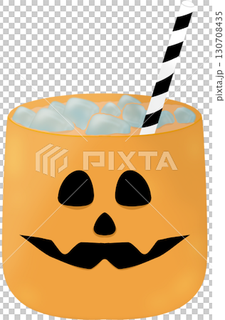 cocktail with ice cream icon, cartoon style 130708435