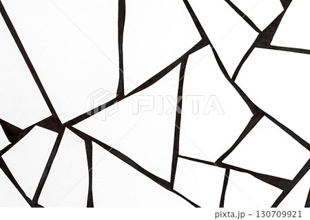 Abstract geometric pattern with bold black lines on a white background 130709921
