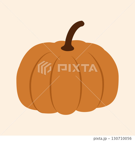Flat Autumn Pumpkin Illustration 130710056