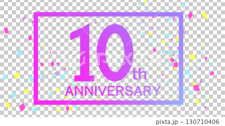 10周年記念のロゴマーク 10周年記念のロゴマーク 130710406