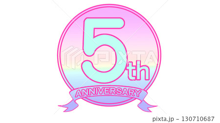 5周年記念のロゴマーク 5周年記念のロゴマーク 130710687