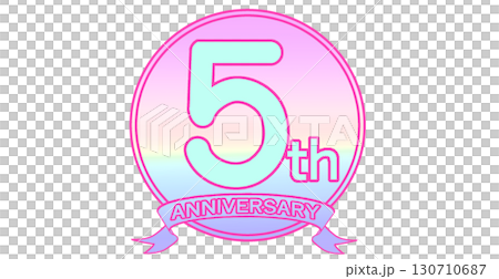 5周年記念のロゴマーク 5周年記念のロゴマーク 130710687