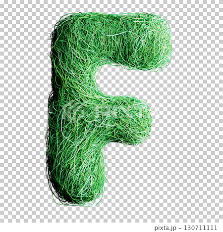 Eco Letter A Made of Green Grass Threads 130711111